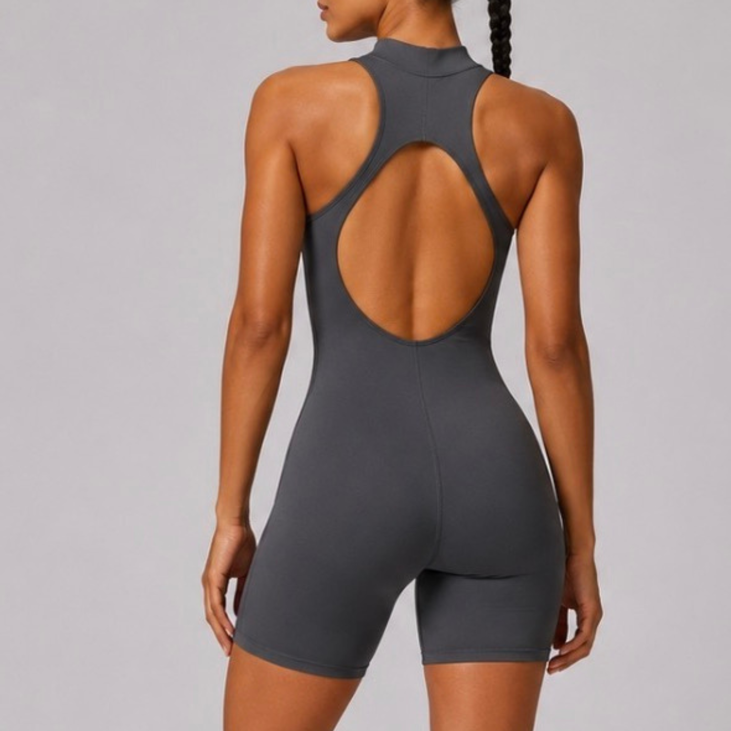 Combinaison de yoga sculptante gris