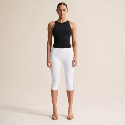 Legging capri taille haute sans couture