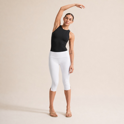 Legging capri taille haute sans couture