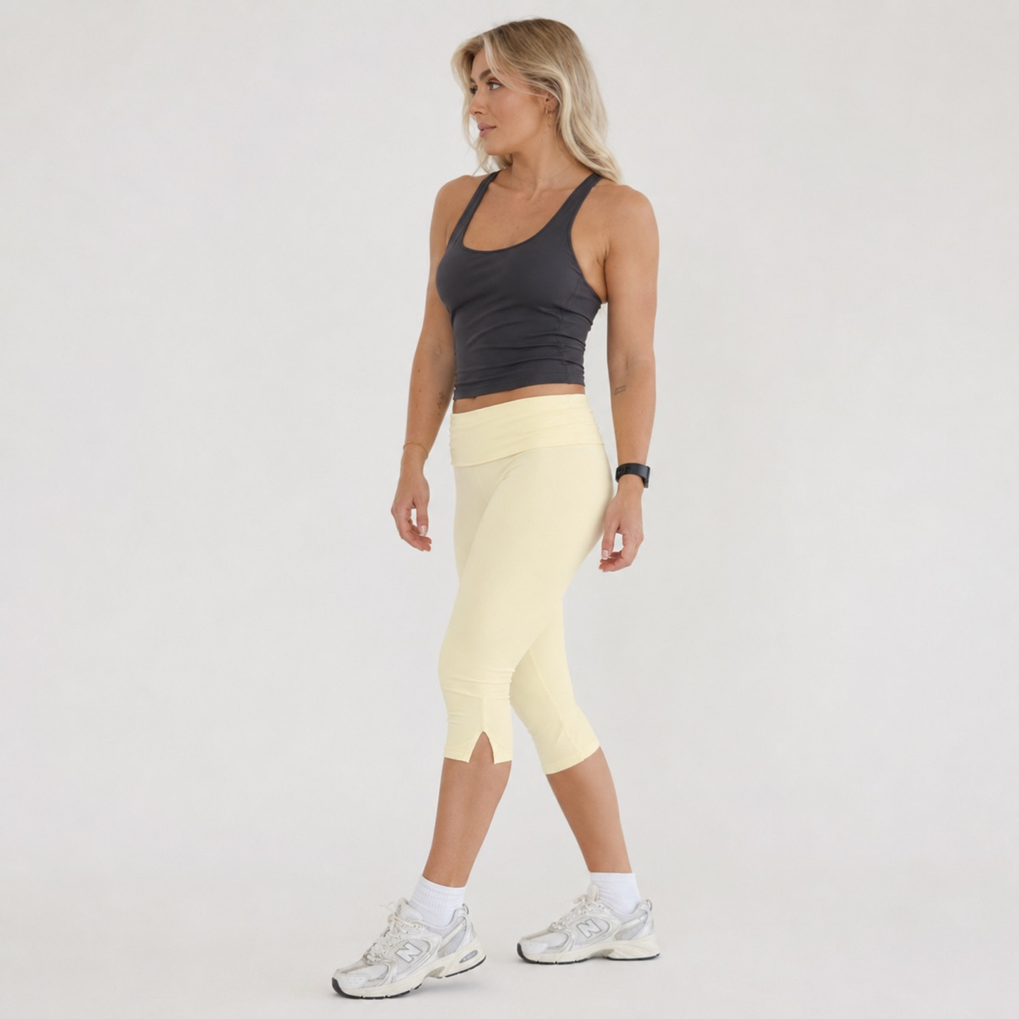 Legging capri taille haute sans couture