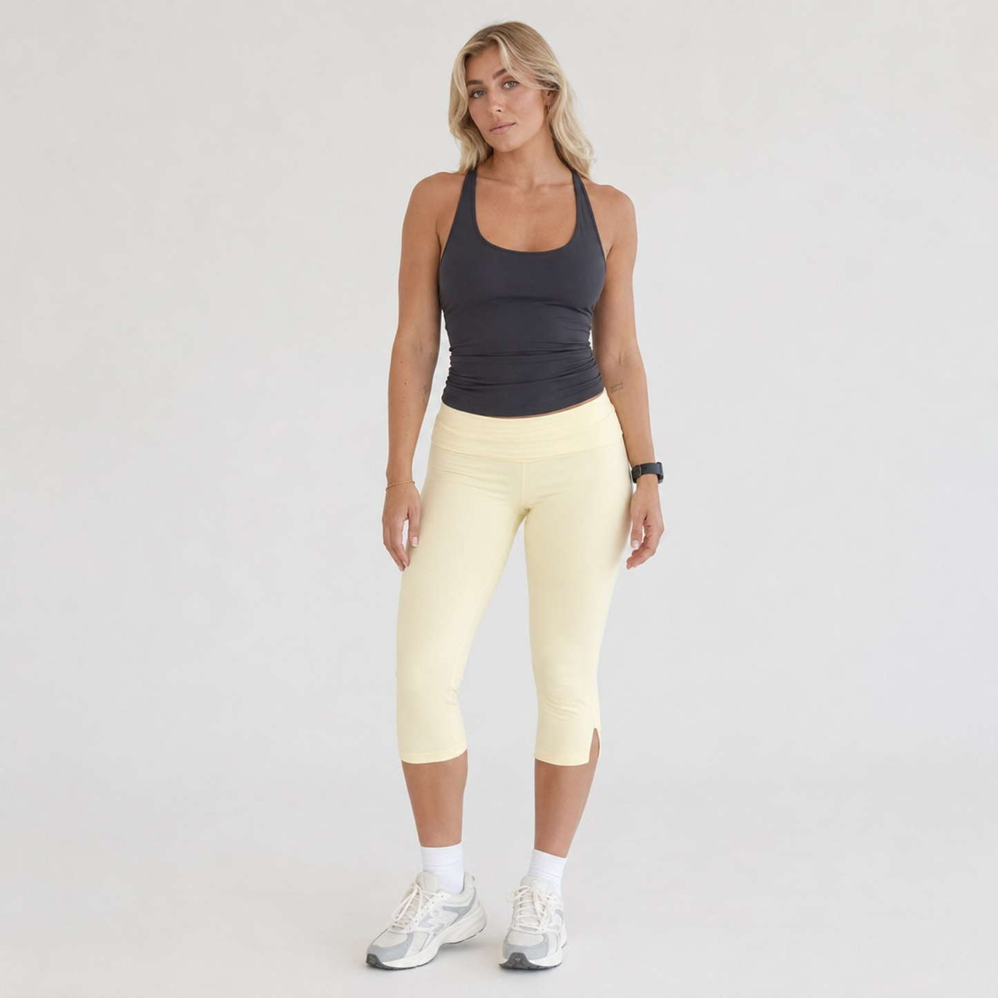 Legging capri taille haute sans couture