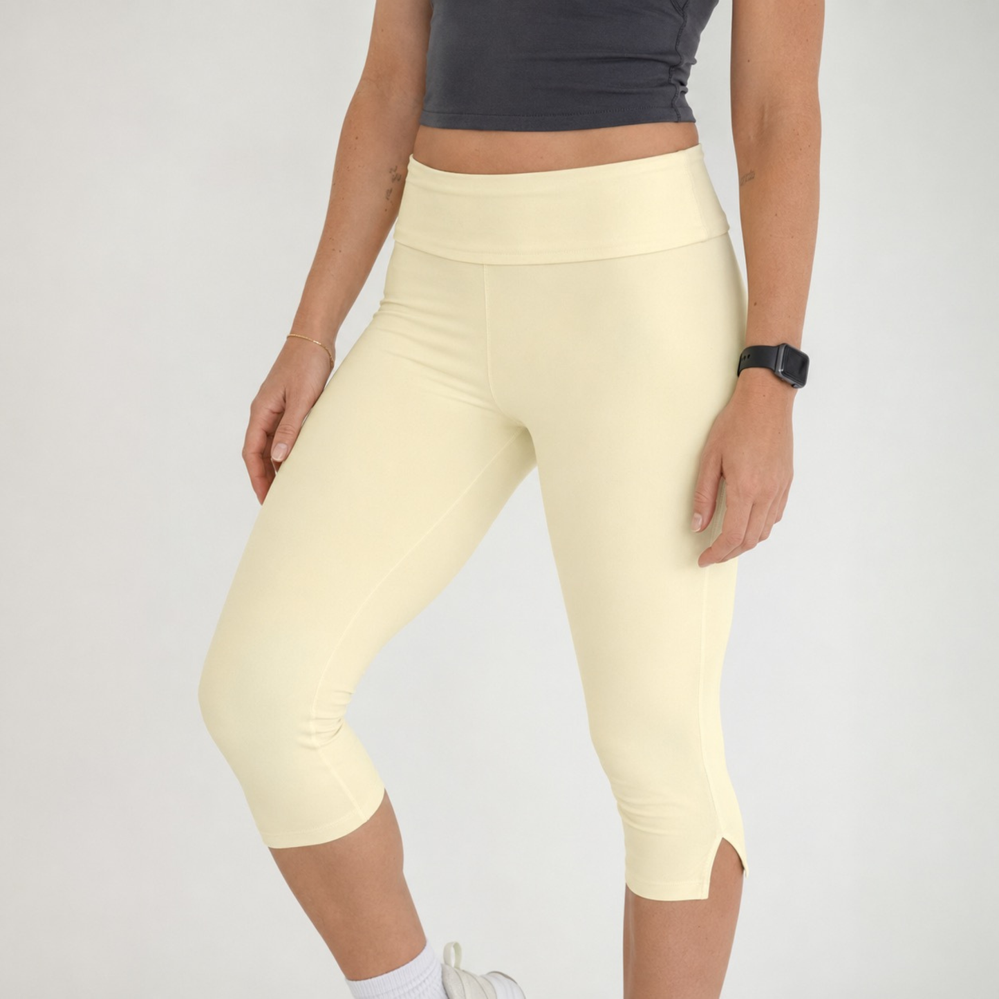 Legging capri taille haute sans couture