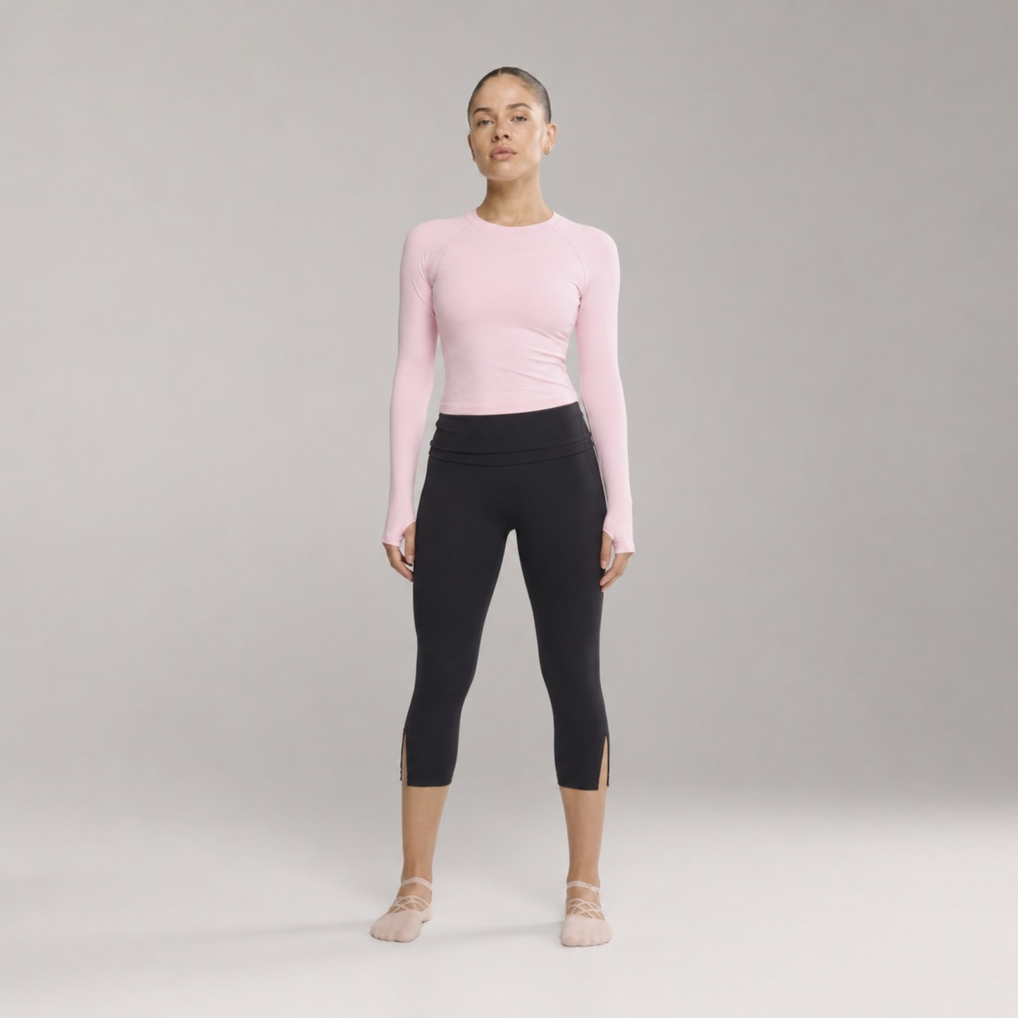 Legging capri taille haute sans couture