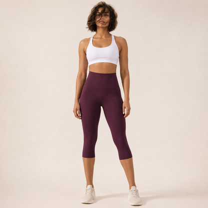Legging corsaire taille haute avec fentes