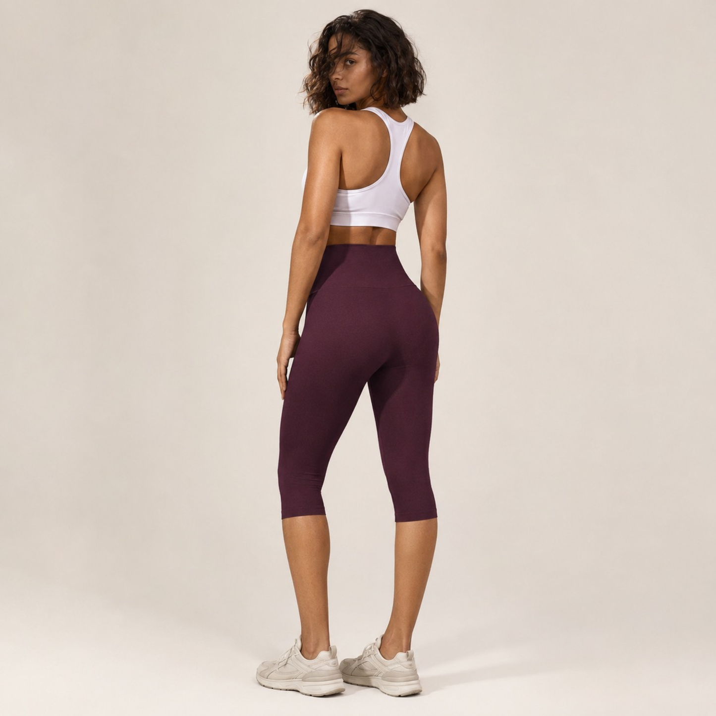 Legging corsaire taille haute avec fentes
