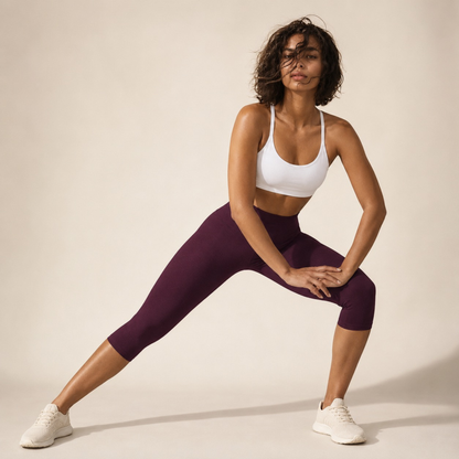 Legging corsaire taille haute avec fentes