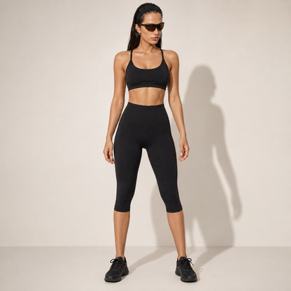 Legging corsaire taille haute avec fentes