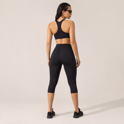 Legging corsaire taille haute avec fentes