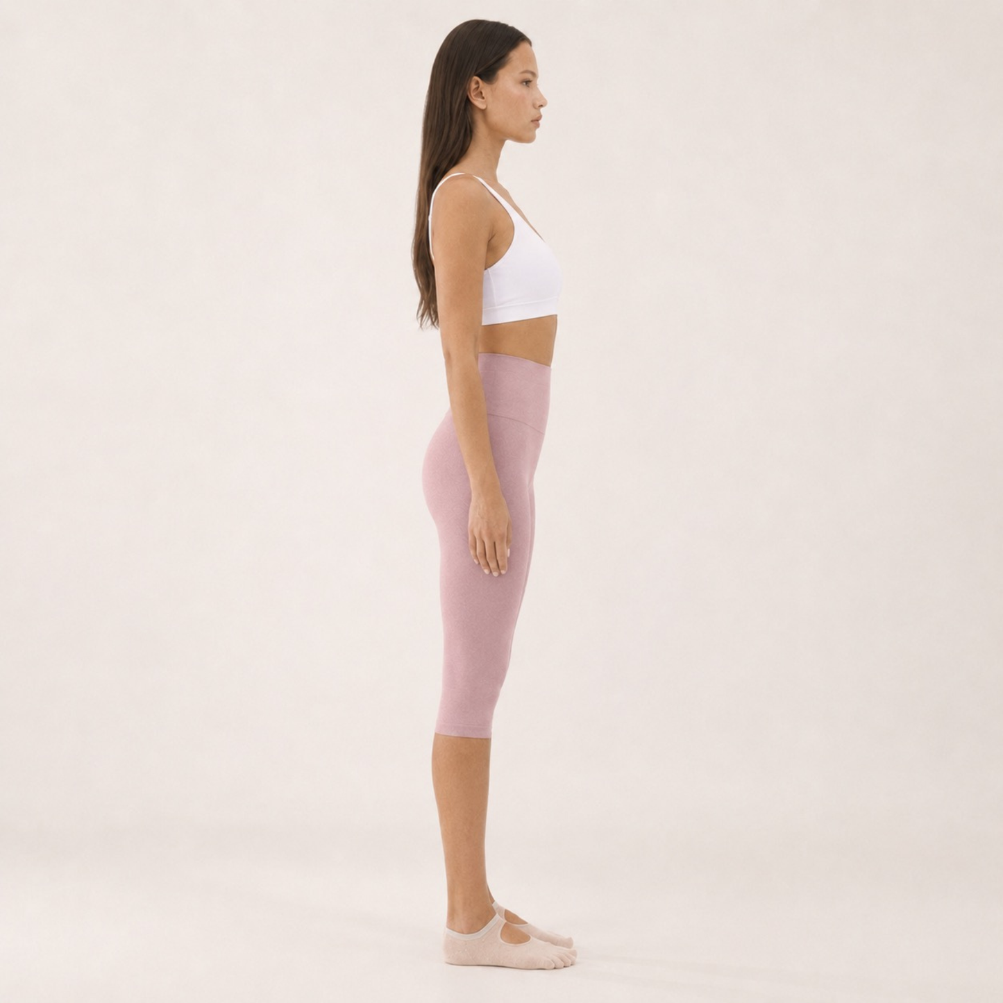 Legging corsaire taille haute avec fentes