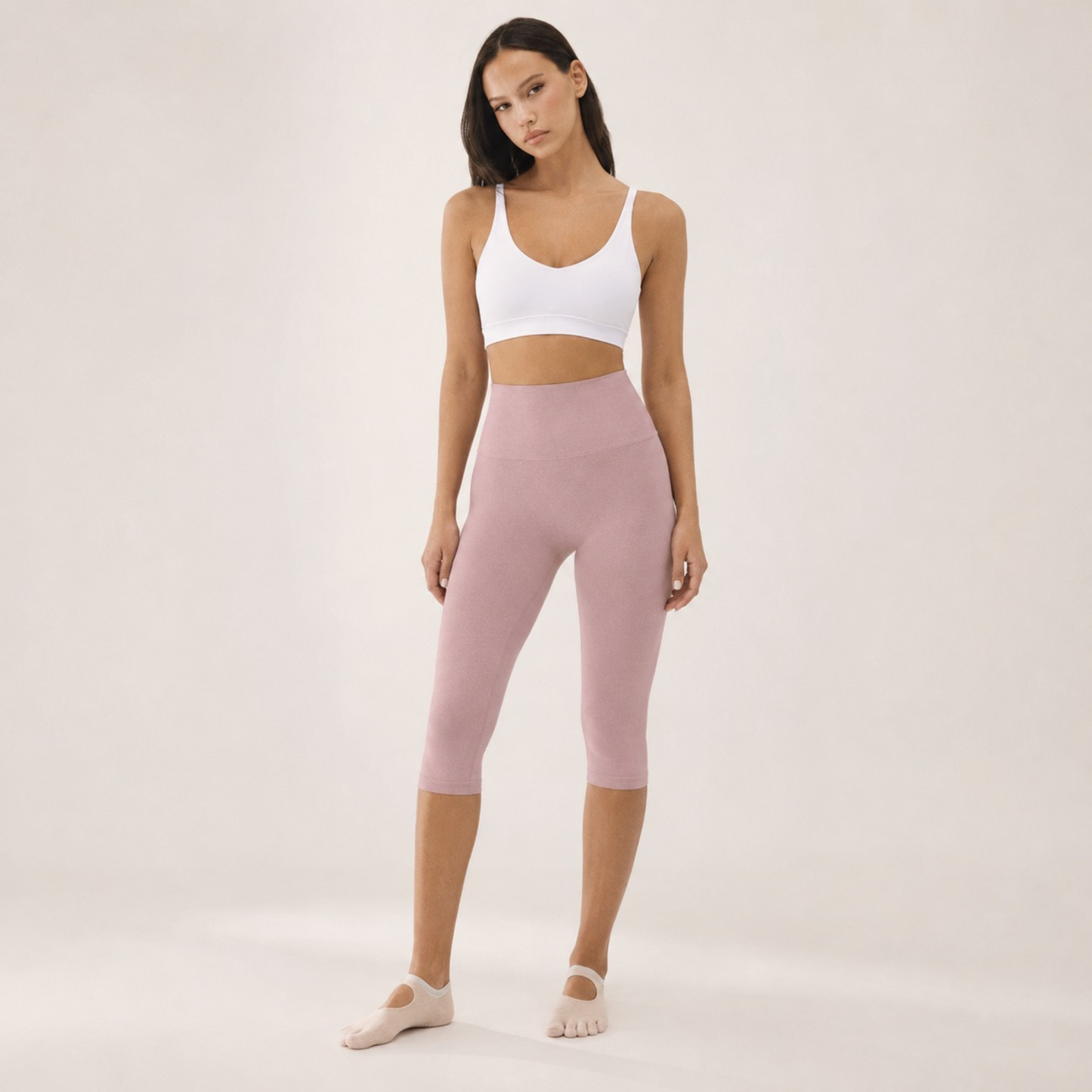 Legging corsaire taille haute avec fentes