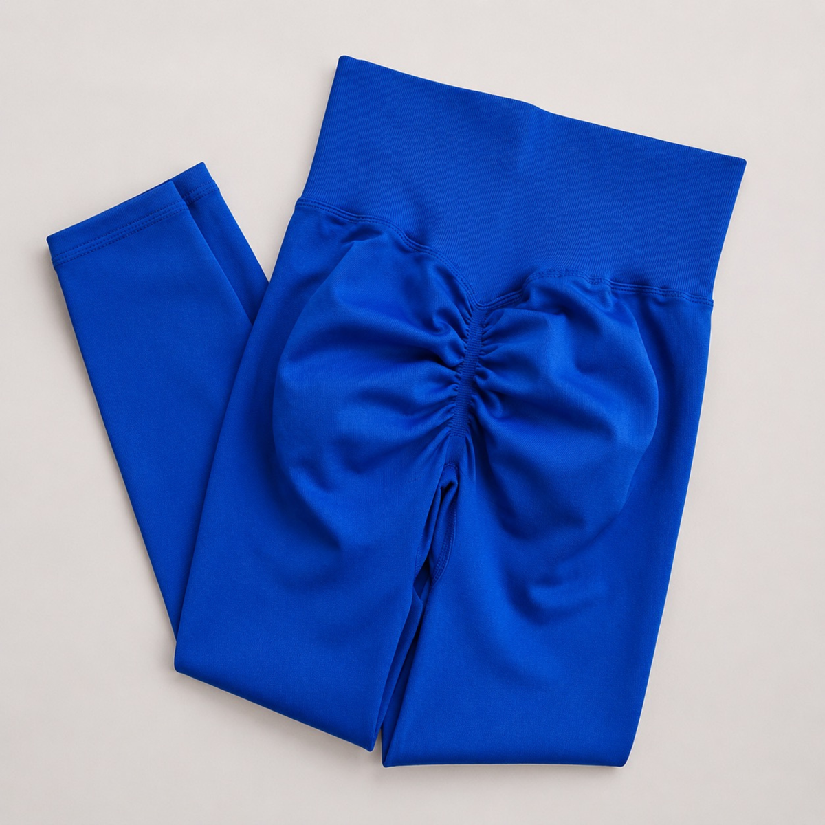 Legging seamless taille haute push up bleu