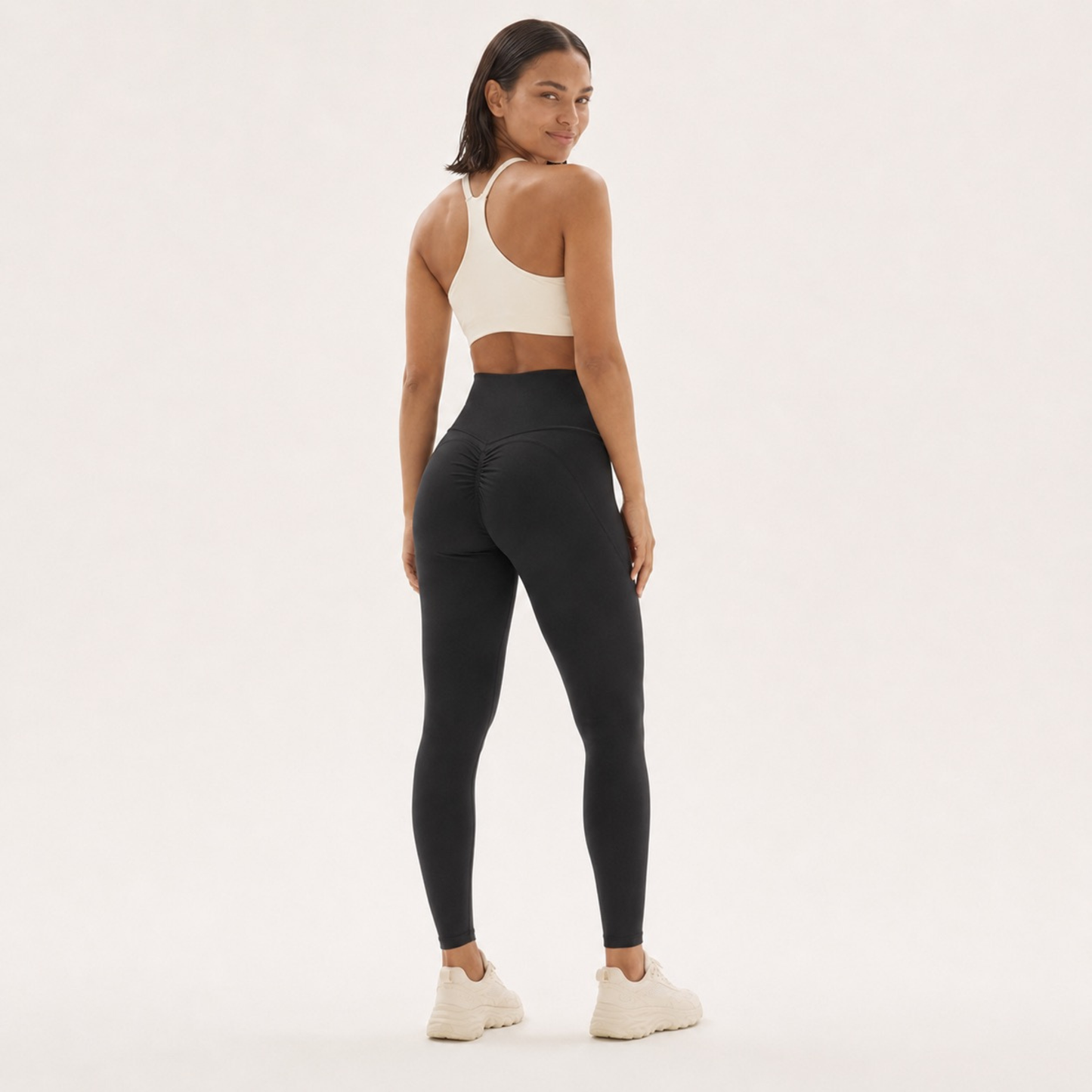 Legging seamless taille haute push up noir