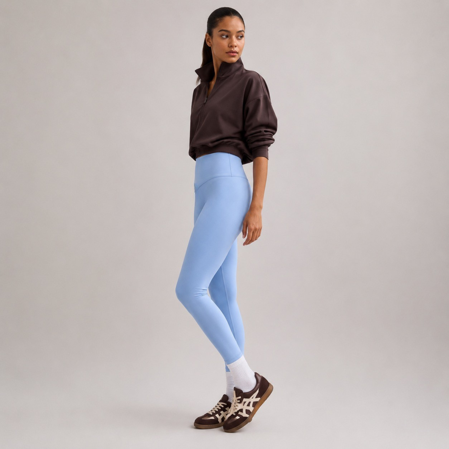 Legging de yoga taille haute push up bleu