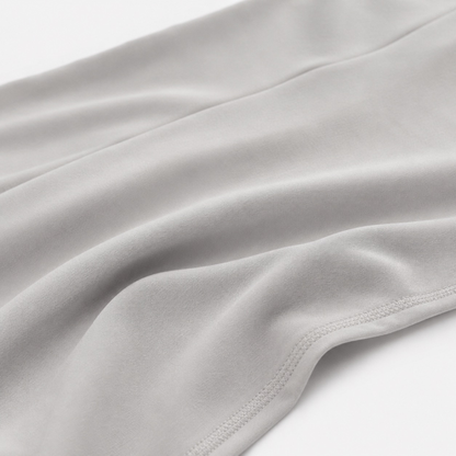 Pantalon de yoga droit effet peau de pêche gris clair