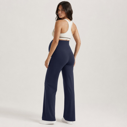 Pantalon prémaman droit à jambes larges