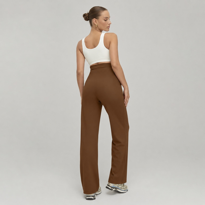 Pantalon prémaman droit à jambes larges