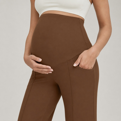 Pantalon prémaman droit à jambes larges