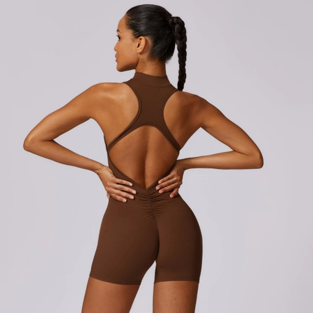 Combinaison Yoga dos nu scrunch sculptante