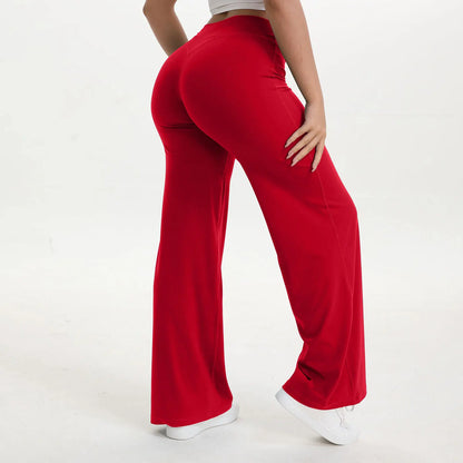 NCLAGEN Pantalon à jambes droites Tissu au beurre ultra doux Pantalon de yoga taille moyenne pour femme GYM Sensation nue Pilates Pantalon de sport de course