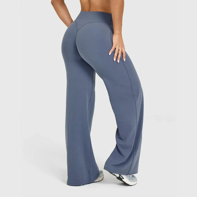 NCLAGEN Pantalon à jambes droites Tissu au beurre ultra doux Pantalon de yoga taille moyenne pour femme GYM Sensation nue Pilates Pantalon de sport de course