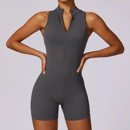Combinaison de yoga sculptante gris