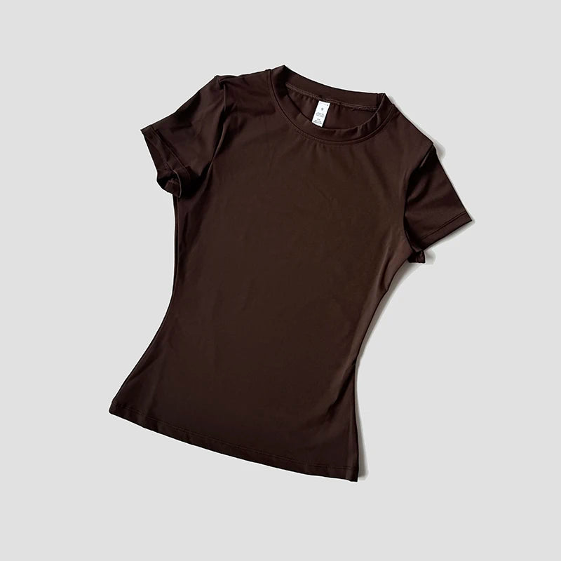 Haut de Yoga sans couture pour femmes, t-shirt de Sport, vêtements de Fitness, chemise de Yoga à manches courtes, haut de gymnastique, vêtements actifs de course