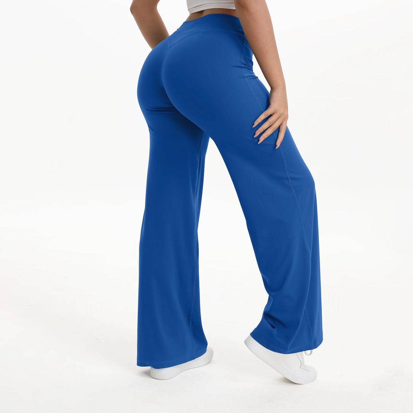 NCLAGEN Pantalon à jambes droites Tissu au beurre ultra doux Pantalon de yoga taille moyenne pour femme GYM Sensation nue Pilates Pantalon de sport de course