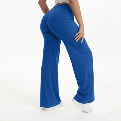 NCLAGEN Pantalon à jambes droites Tissu au beurre ultra doux Pantalon de yoga taille moyenne pour femme GYM Sensation nue Pilates Pantalon de sport de course