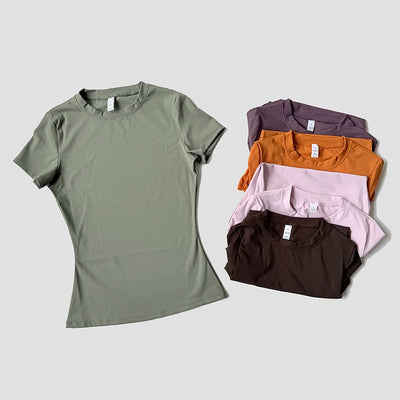 Haut de Yoga sans couture pour femmes, t-shirt de Sport, vêtements de Fitness, chemise de Yoga à manches courtes, haut de gymnastique, vêtements actifs de course