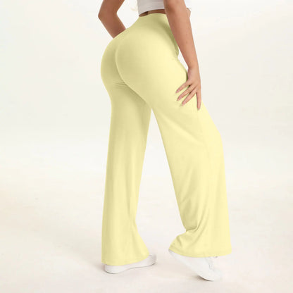 NCLAGEN Pantalon à jambes droites Tissu au beurre ultra doux Pantalon de yoga taille moyenne pour femme GYM Sensation nue Pilates Pantalon de sport de course