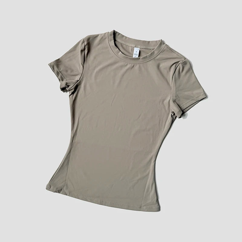 Haut de Yoga sans couture pour femmes, t-shirt de Sport, vêtements de Fitness, chemise de Yoga à manches courtes, haut de gymnastique, vêtements actifs de course